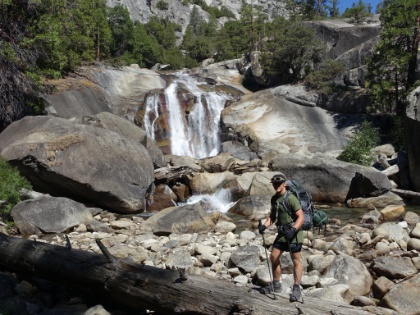 Dustin at Mist Falls showing off his bad @ss miltary look, which got more than a few stares from folks on the trail.